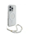 Hurtownia GSM - Guess GUHMP16LHGCRELST Apple iPhone 16 Pro husă tare IML Glitter cu curea din perlă MagSafe transparentă - GUE4123 - {ean13} - Hurt