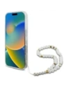 Hurtownia GSM - Etui Guess GUHMP16LHGCRELST Apple iPhone 16 Pro hardcase IML Glitter s perlovým popruhem MagSafe průhledný/transparentní - GUE4123 - {ean13} - Hurt