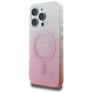 Etui Guess GUHMP16LHGRCELP Apple iPhone 16 Pro hardcase IML Glitter Gradient MagSafe różowy/pink