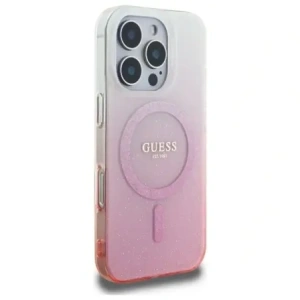 Etui Guess GUHMP16LHGRCELP Apple iPhone 16 Pro hardcase IML Glitter Gradient MagSafe różowy/pink