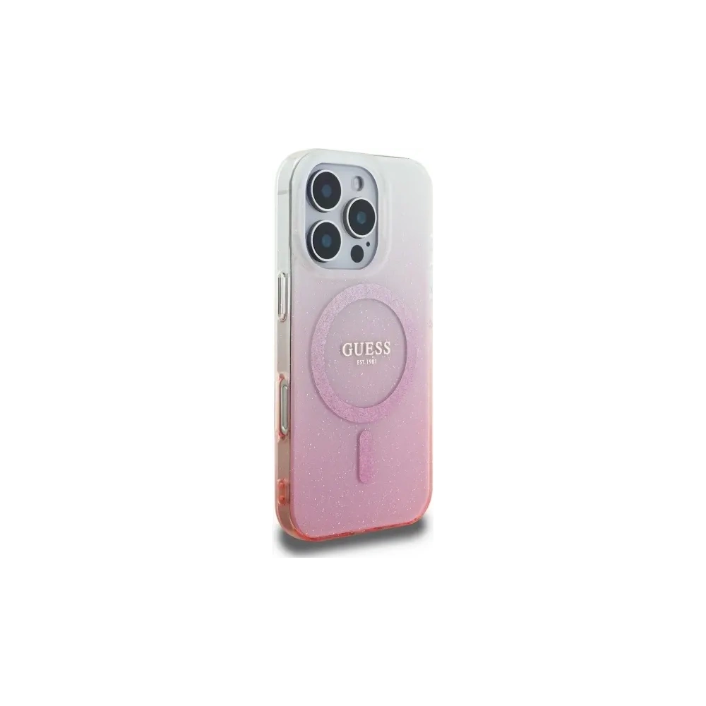 Hurtownia GSM - Guess GUHMP16LHGRCELP Apple iPhone 16 Pro hardcase IML Glitter Gradient MagSafe rózsaszín - GUE4124 - {ean13} - Hurt