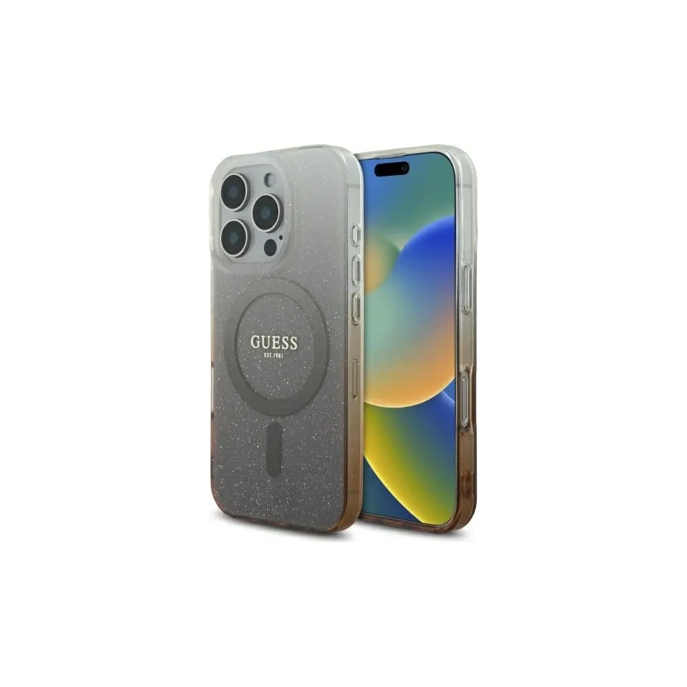 Hurtownia GSM - Guess GUHMP16LHGRCELW Apple iPhone 16 Pro kemény tok IML Glitter Gradient MagSafe barna - GUE4125 - {ean13} - Hurt