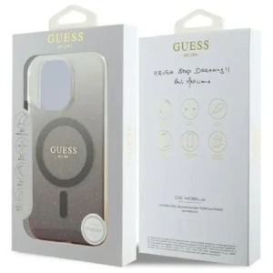 Etui Guess GUHMP16LHGRCELW Apple iPhone 16 Pro hardcase IML Glitter Gradient MagSafe brązowy/brown