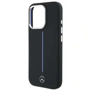 Hurtownia GSM - Etui Mercedes MEHMP16L23SUMBK Apple iPhone 16 Pro hardcase Silicone Blue Stripe MagSafe czarny/black - MRS251 - {ean13} - Hurt