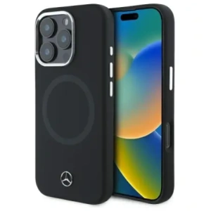Mercedes MEHMP16L23SUTTK Apple iPhone 16 Pro keménytok Szilikon Tonális Logó MagSafe fekete