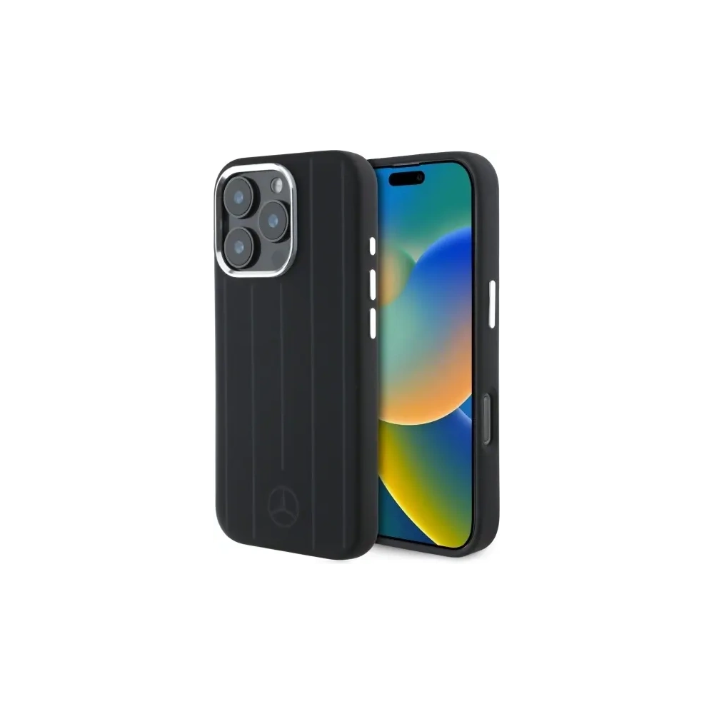 Hurtownia GSM - Etui Mercedes MEHMP16L23SUVSK Apple iPhone 16 Pro hardcase Silicone Vertical Tonal Stripes MagSafe czarny/black - MRS253 - {ean13} - Hurt