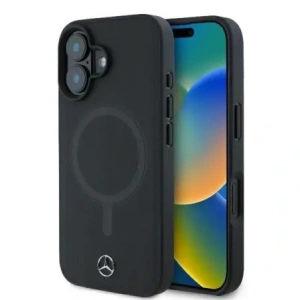 Wholesale Mercedes MEHMP16M23RCMK Apple iPhone 16 Plus hardcase Smooth Leather MagSafe black - MRS254 - {ean13} - Hurt