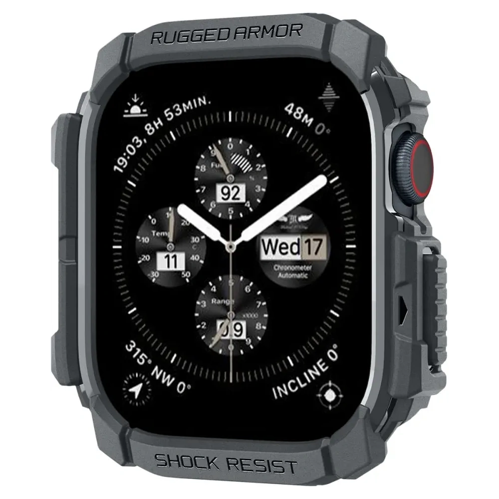 Wholesale Spigen Rugged Armor Apple Watch 10 46mm Dark Grey - SPN16533 - {ean13} - Hurt