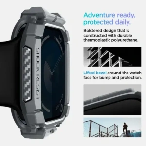 Hurtownia GSM - Etui Spigen Rugged Armor Apple Watch 10 46mm tmavě šedé - SPN16533 - {ean13} - Hurt