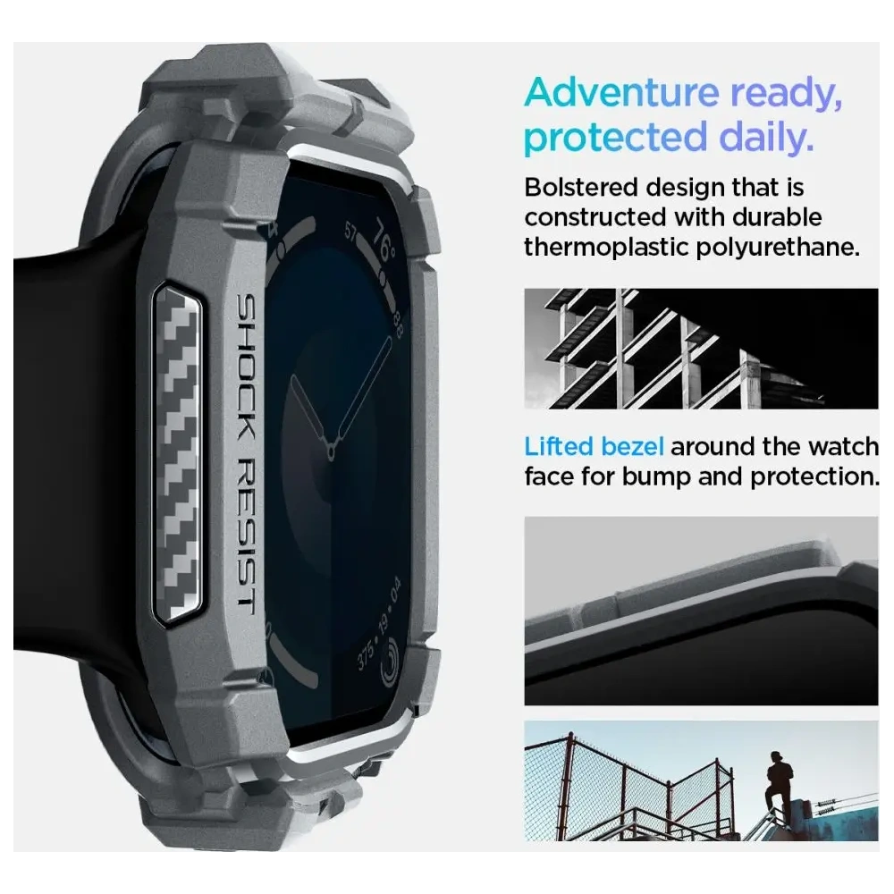 Wholesale Spigen Rugged Armor Apple Watch 10 46mm Dark Grey - SPN16533 - {ean13} - Hurt