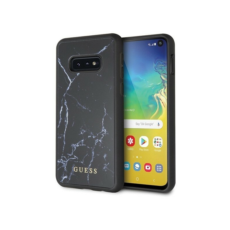 Hurtownia Guess - 3700740450857 - GUE350BLK - Etui Guess GUHCS10LHYMABK Samsung Galaxy S10e czarny/black hard case Marble - B2B homescreen