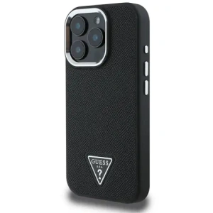 Etui Guess GUHMP16LPGTSPSK Apple iPhone 16 Pro hardcase Grained Triangle MagSafe czarny/black