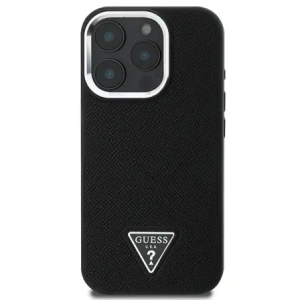 Etui Guess GUHMP16LPGTSPSK Apple iPhone 16 Pro hardcase Grained Triangle MagSafe czarny/black