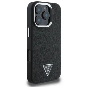 Etui Guess GUHMP16LPGTSPSK Apple iPhone 16 Pro hardcase Grained Triangle MagSafe czarny/black
