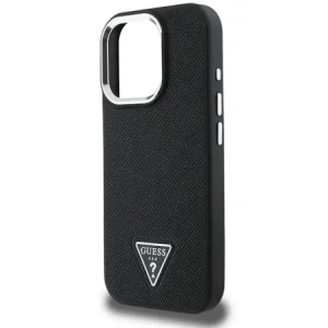Etui Guess GUHMP16LPGTSPSK Apple iPhone 16 Pro hardcase Grained Triangle MagSafe czarny/black