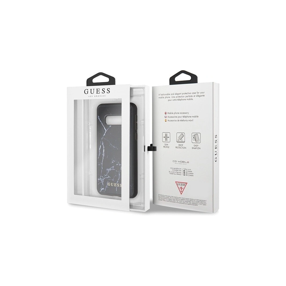 Hurtownia GSM - Etui Guess GUHCS10LHYMABK Samsung Galaxy S10e czarny/black hard case Marble - GUE350BLK - {ean13} - Hurt