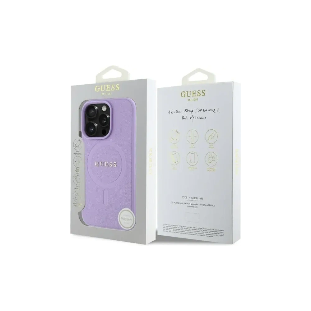 Hurtownia GSM - Etui Guess GUHMP16LPSAHMCU Apple iPhone 16 Pro hardcase Saffiano MagSafe fioletowy/purple - GUE4128 - {ean13} - Hurt