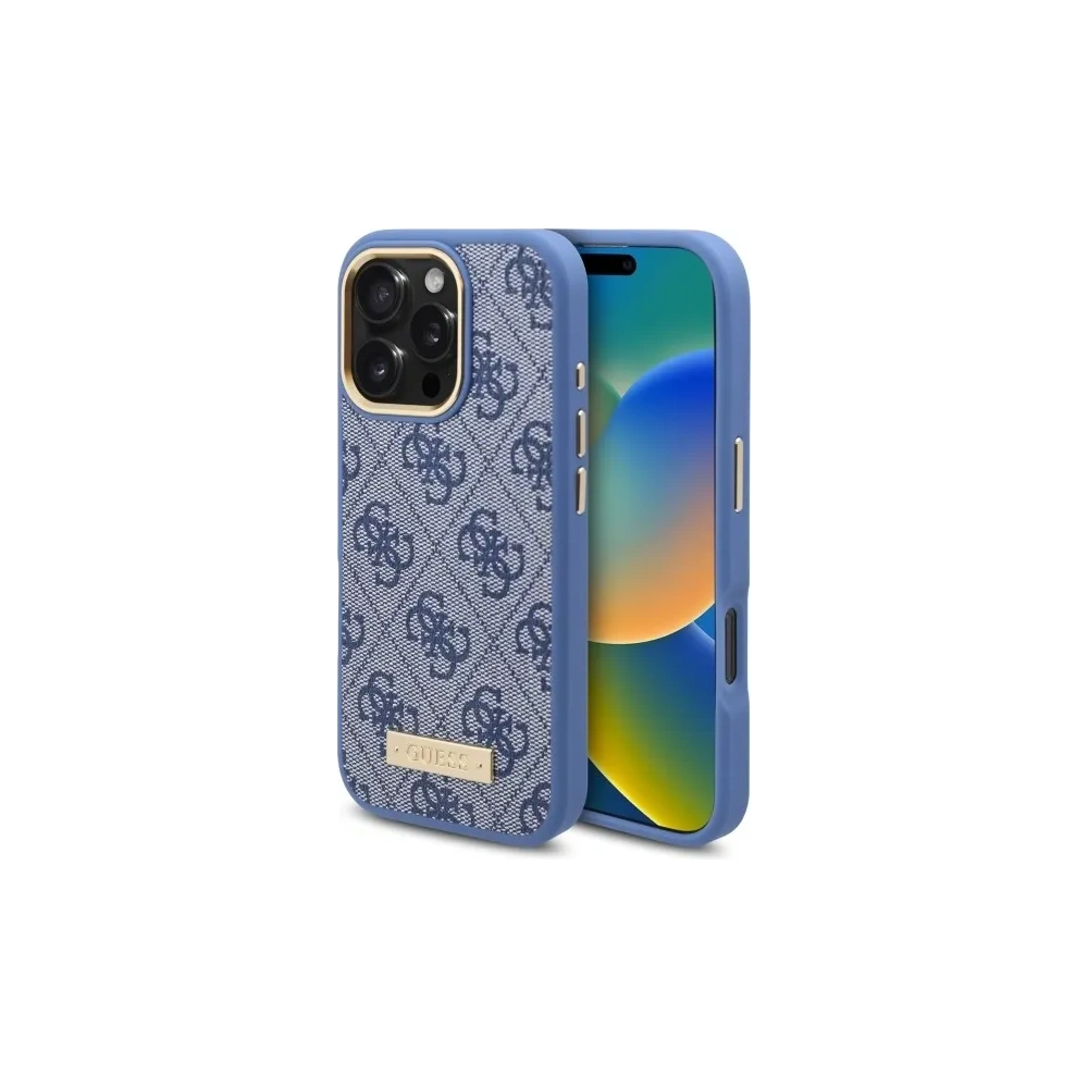 Hurtownia GSM - Etui Guess GUHMP16LU4GPRB Apple iPhone 16 Pro hardcase 4G Logo Plate MagSafe niebieski/blue - GUE4129 - {ean13} - Hurt