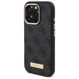 Etui Guess GUHMP16LU4GPRK Apple iPhone 16 Pro hardcase 4G Logo Plate MagSafe czarny/black