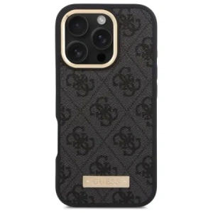 Etui Guess GUHMP16LU4GPRK Apple iPhone 16 Pro hardcase 4G Logo Plate MagSafe czarny/black