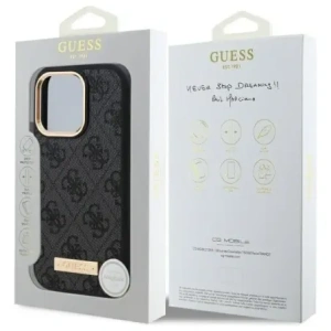 Etui Guess GUHMP16LU4GPRK Apple iPhone 16 Pro hardcase 4G Logo Plate MagSafe czarny/black