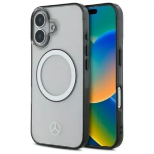 Wholesale Mercedes MEHMP16S23HUOKC Apple iPhone 16 hardcase Printed logo MagSafe transparent - MRS256 - {ean13} - Hurt