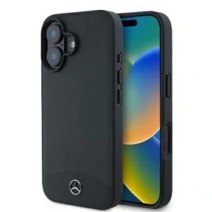 Hurtownia GSM - Etui Mercedes MEHMP16S23RBARK Apple iPhone 16 hardcase Textured And Plain Leather MagSafe czarny/black - MRS257 - {ean13} - Hurt