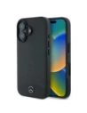 Mercedes MEHMP16S23RBARK Apple iPhone 16 Hartschale Texturiert und Glattes Leder MagSafe schwarz