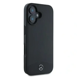 Mercedes MEHMP16S23RBARK Apple iPhone 16 keménytok texturált és sima bőr MagSafe fekete