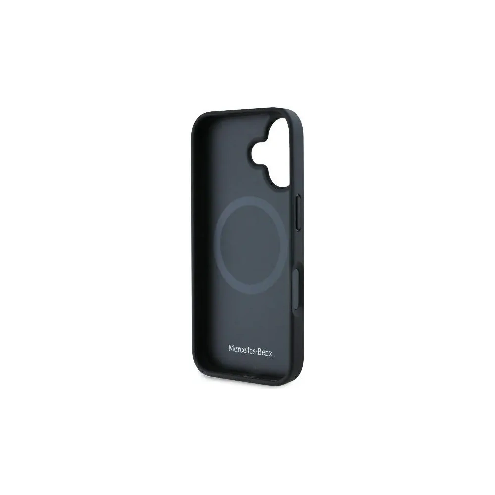 Hurtownia GSM - Mercedes MEHMP16S23RBARK Apple iPhone 16 carcasă tare din piele texturată și simplă MagSafe neagră - MRS257 - {ean13} - Hurt