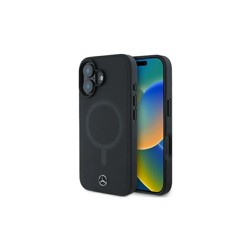 Hurtownia GSM - Mercedes MEHMP16S23RCMK Apple iPhone 16 carcasă rigidă din piele netedă Plain Smooth MagSafe neagră - MRS258 - {ean13} - Hurt