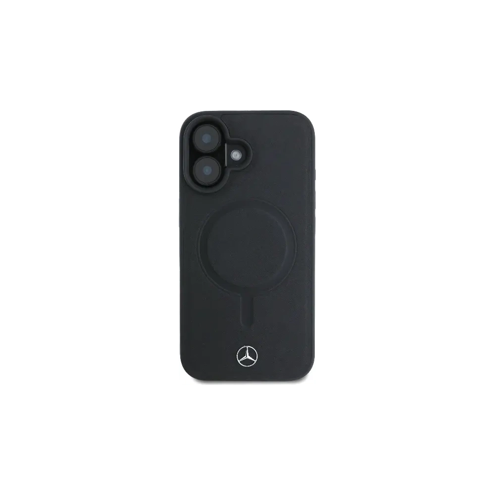 Wholesale Mercedes MEHMP16S23RCMK Apple iPhone 16 hardcase Plain Smooth Leather MagSafe black - MRS258 - {ean13} - Hurt