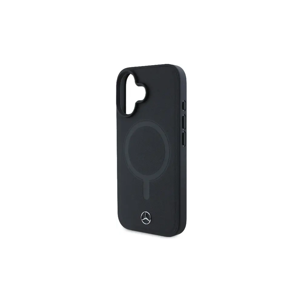 Hurtownia GSM - Mercedes MEHMP16S23RCMK Apple iPhone 16 carcasă rigidă din piele netedă Plain Smooth MagSafe neagră - MRS258 - {ean13} - Hurt