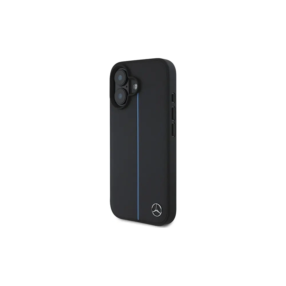 Hurtownia GSM - Etui Mercedes MEHMP16S23RURBK Apple iPhone 16 hardcase MB Blue Line Leather MagSafe czarny/black - MRS259 - {ean13} - Hurt