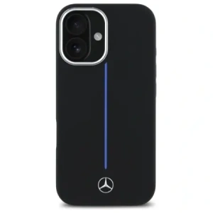 Hurtownia GSM - Etui Mercedes MEHMP16S23SUMBK Apple iPhone 16 hardcase Silicone Blue Stripe MagSafe czarny/black - MRS260 - {ean13} - Hurt