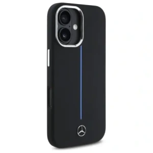 Hurtownia GSM - Etui Mercedes MEHMP16S23SUMBK Apple iPhone 16 hardcase Silicone Blue Stripe MagSafe czarny/black - MRS260 - {ean13} - Hurt