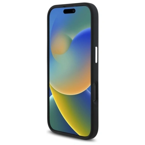 Etui Mercedes MEHMP16S23SUMBK Apple iPhone 16 hardcase Silicone Blue Stripe MagSafe czarny/black