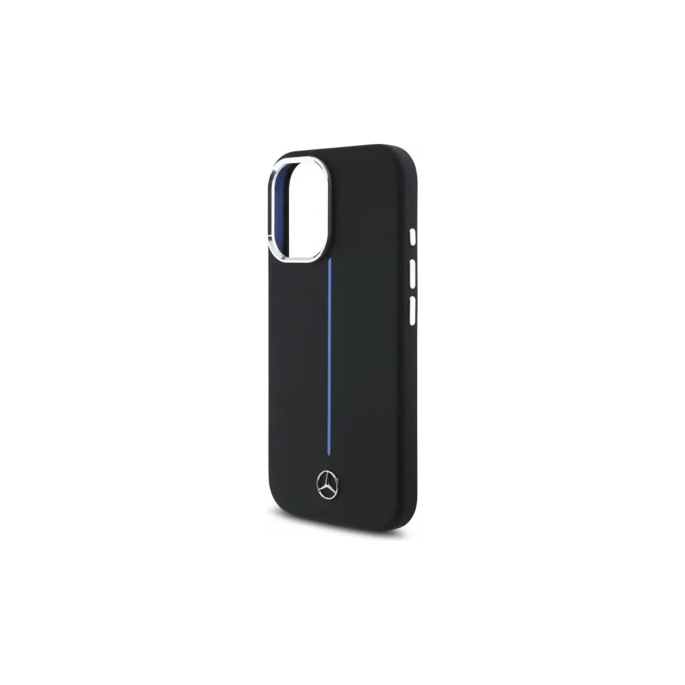 Hurtownia GSM - Mercedes MEHMP16S23SUMBK Apple iPhone 16 kemény tok Szilikon Kék Csík MagSafe fekete - MRS260 - {ean13} - Hurt