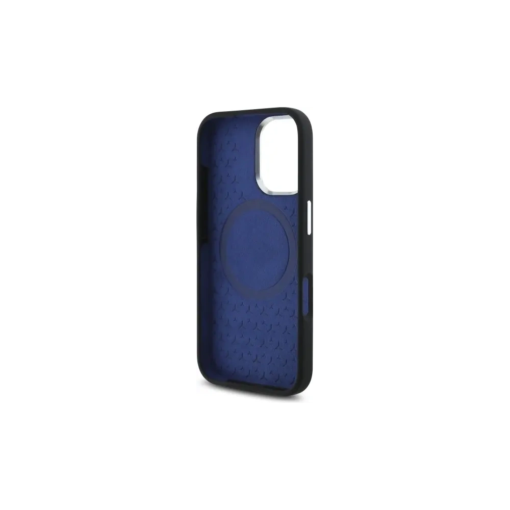 Hurtownia GSM - Mercedes MEHMP16S23SUMBK Apple iPhone 16 Hardcase Silikon Blau Streifen MagSafe Schwarz - MRS260 - {ean13} - Hurt
