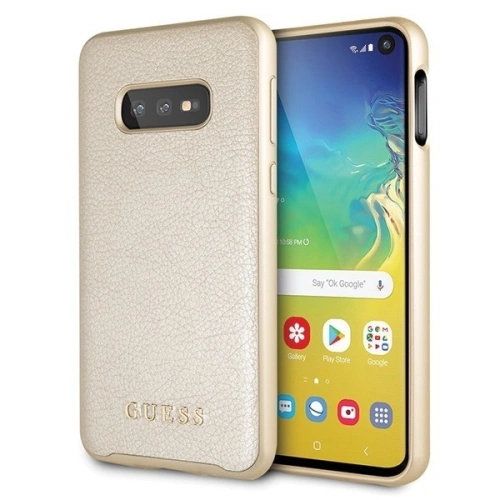 Etui Guess GUHCS10LIGLGO Samsung Galaxy S10e złoty/gold hard case Iridescent
