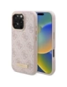 Guess GUHMP16LU4GPRP Apple iPhone 16 Pro Hardcase 4G Logo-Platte MagSafe pink