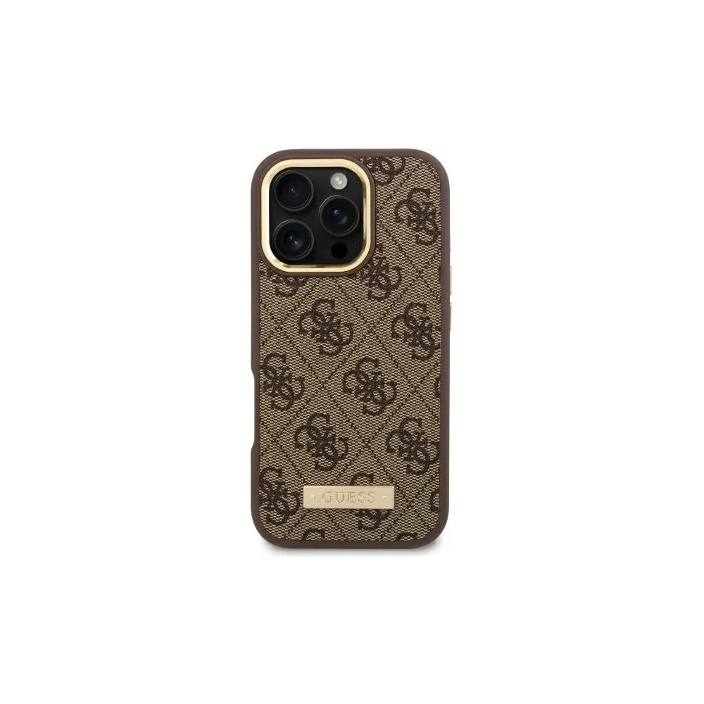 Hurtownia GSM - Guess GUHMP16LU4GPRW Apple iPhone 16 Pro Hardcase 4G Logo Plate MagSafe braun - GUE4132 - {ean13} - Hurt