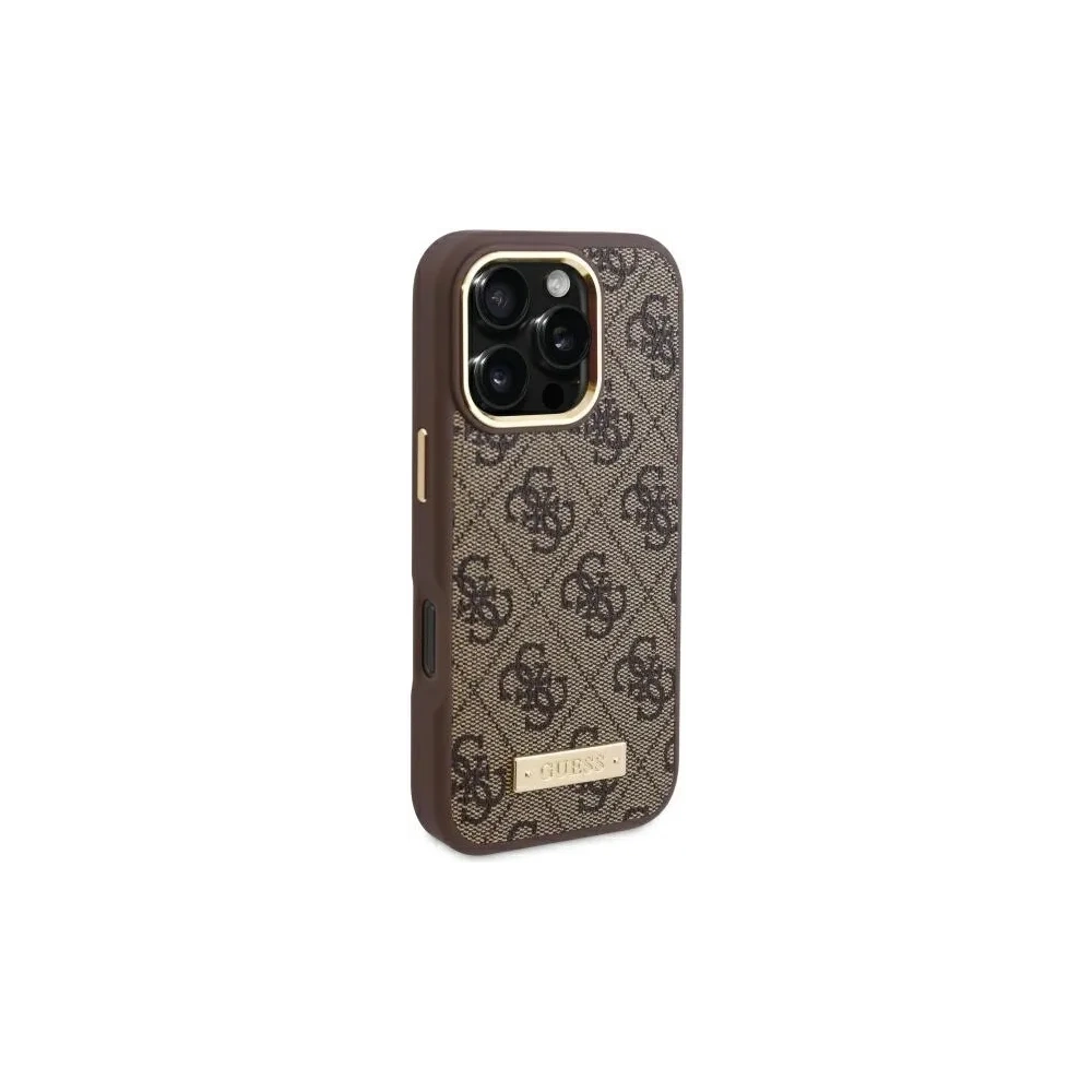 Hurtownia GSM - Etui Guess GUHMP16LU4GPRW Apple iPhone 16 Pro hardcase 4G Logo Plate MagSafe hnědý/brown - GUE4132 - {ean13} - Hurt