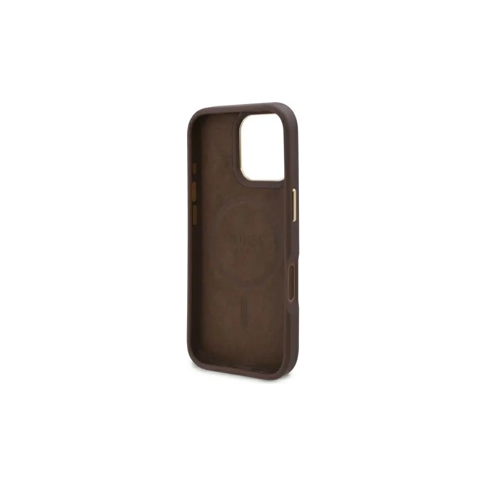Hurtownia GSM - Guess GUHMP16LU4GPRW Apple iPhone 16 Pro Hardcase 4G Logo Plate MagSafe braun - GUE4132 - {ean13} - Hurt