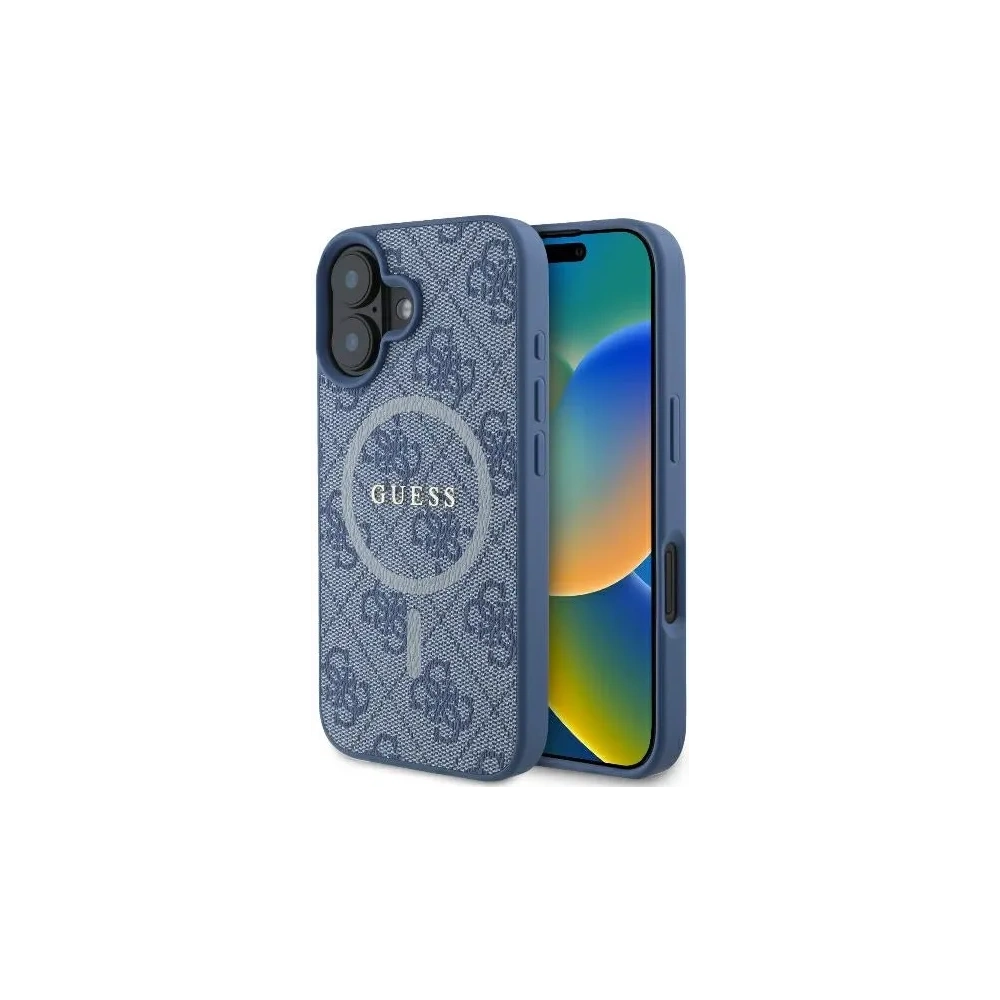 Hurtownia GSM - Guess GUHMP16MG4GFRB Apple iPhone 16 Plus carcasă dură 4G Ring Classic Logo MagSafe albastru - GUE4133 - {ean13} - Hurt