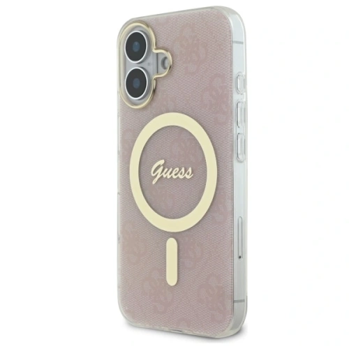 Etui Guess GUHMP16MH4STP Apple iPhone 16 Plus hardcase IML 4G MagSafe różowy/pink