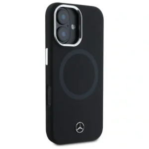 Mercedes MEHMP16S23SUTTK Apple iPhone 16 kemény tok Szilikon Tonális Logó MagSafe fekete