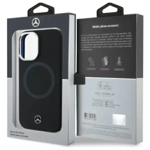Mercedes MEHMP16S23SUTTK Apple iPhone 16 kemény tok Szilikon Tonális Logó MagSafe fekete