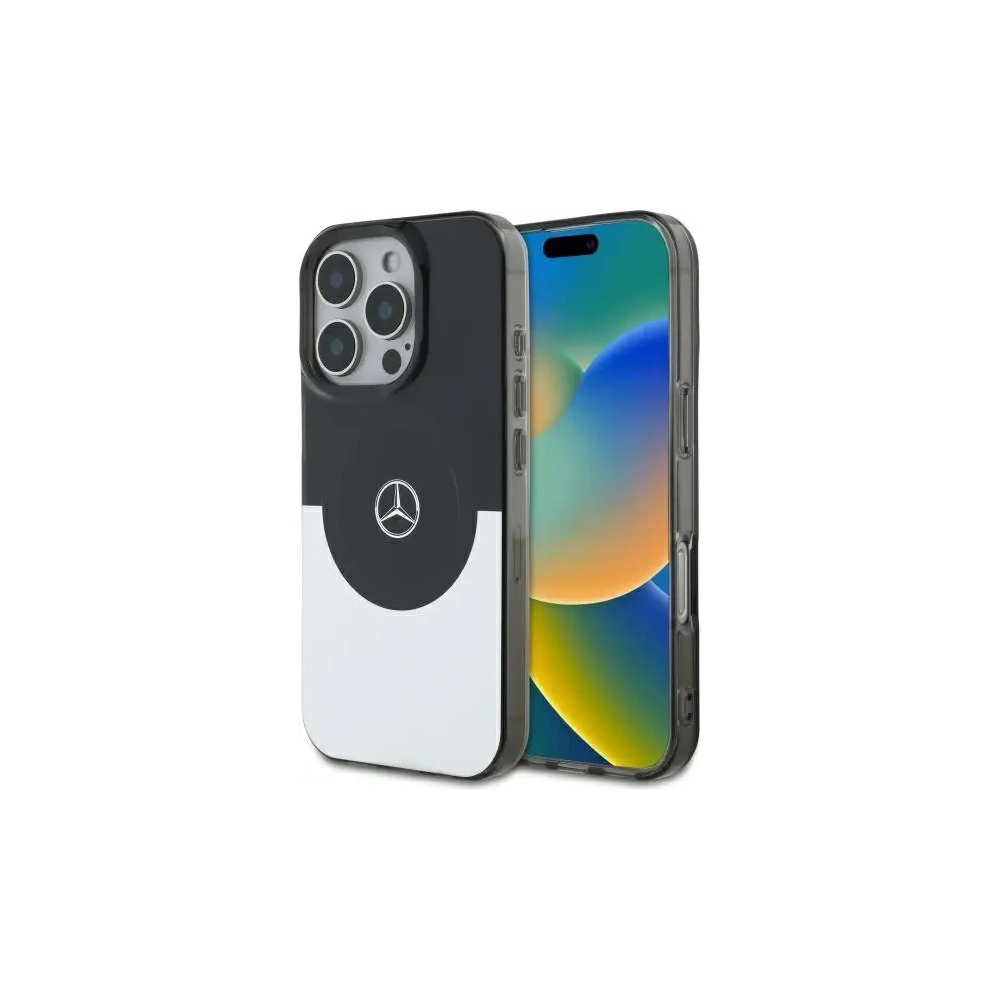 Hurtownia GSM - Mercedes MEHMP16X23HBIGK Apple iPhone 16 Pro Max husă dură cu două straturi BiColor MagSafe negru argintiu - MRS262 - {ean13} - Hurt
