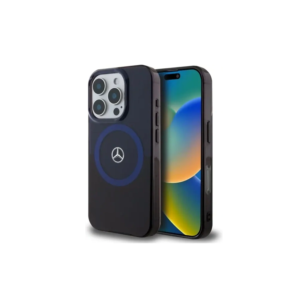 Hurtownia GSM - Etui Mercedes MEHMP16X23HBIKV Apple iPhone 16 Pro Max hardcase MB Double Layer BiColor MagSafe černý modrý/black blue - MRS263 - {ean13} - Hurt